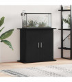 vidaXL Aquarium Stand Black Oak 81x36x73 cm Engineered Wood