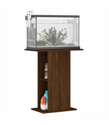 vidaXL Aquarium Stand Brown Oak 60.5x36x72.5 cm Engineered Wood