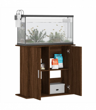 vidaXL Aquarium Stand Brown Oak 81x36x73 cm Engineered Wood
