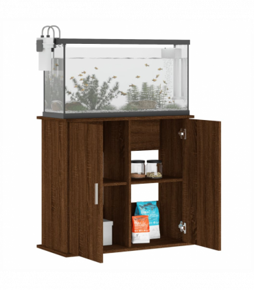 vidaXL Aquarium Stand Brown Oak 81x36x73 cm Engineered Wood