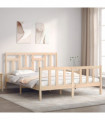 vidaXL Bed Frame with Headboard 160x200 cm Solid Wood