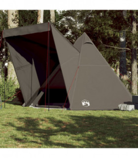 vidaXL Family Tent Tipi 6-Person Brown Waterproof