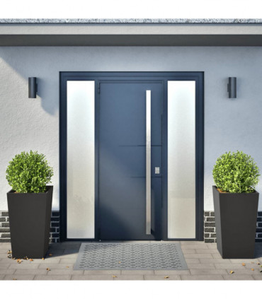 vidaXL Garden Planters Black 2 pcs 45x45x75 cm Steel