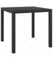 vidaXL Garden Table Black 80x80x74 cm Aluminium and WPC