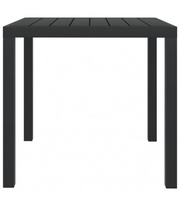 vidaXL Garden Table Black 80x80x74 cm Aluminium and WPC