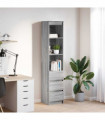 vidaXL Highboard Grey Sonoma 37.5x35x180 cm Engineered Wood