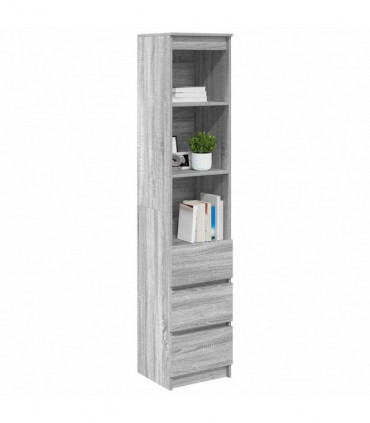 vidaXL Highboard Grey Sonoma 37.5x35x180 cm Engineered Wood