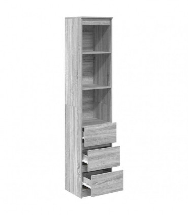vidaXL Highboard Grey Sonoma 37.5x35x180 cm Engineered Wood