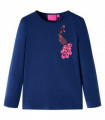 Kids' T-shirt with Long Sleeves Navy Blue 92