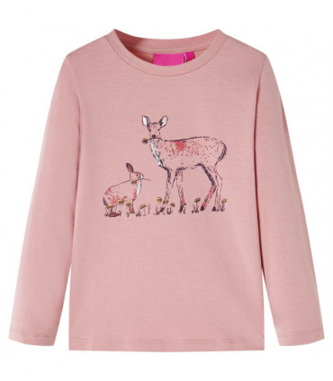 Kids' T-shirt with Long Sleeves Pink 92