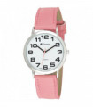 Ravel Unisex Classic Big Dial Pink Leather Strap Watch R0105.13.15A