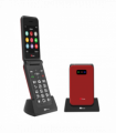 TTfone Red TT760 Flip 4G Mobile with Dock Charger, Vodafone SIM