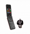 TTfone Red TT760 Flip 4G Mobile with Mains Charger, Vodafone SIM