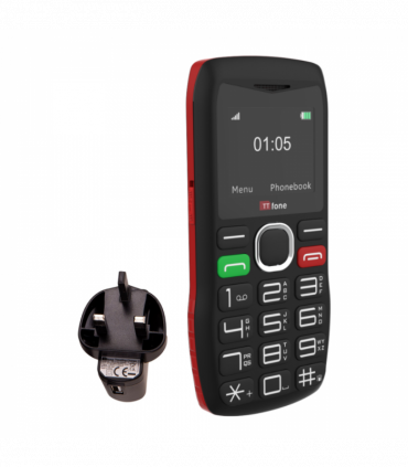 TTfone TT880 Easy-to-Use Big Button Mobile Phone with EE Pay As You Go SIM, USB C Mains Charger