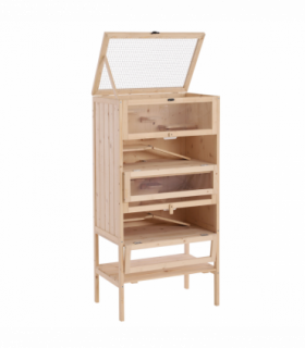 Wooden Hamster Cage Small Animals Pet Rodent Mouse Guinea Pig Play Exercise