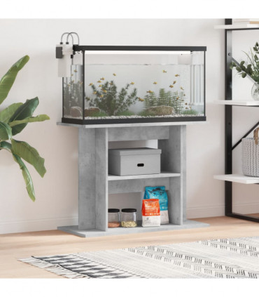 vidaXL Aquarium Stand Concrete Grey 80x35x60 cm Engineered Wood