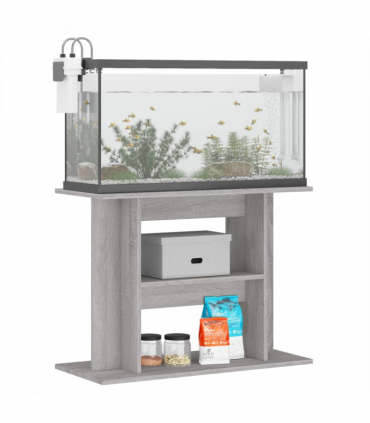 vidaXL Aquarium Stand Concrete Grey 80x35x60 cm Engineered Wood