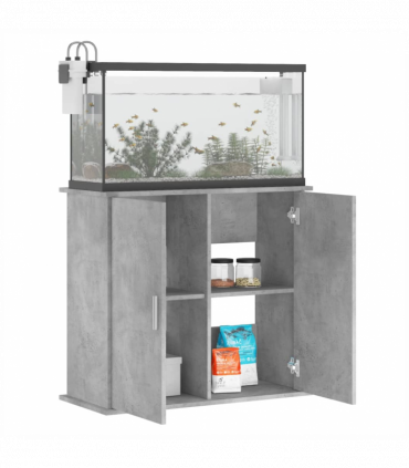 vidaXL Aquarium Stand Concrete Grey 81x36x73 cm Engineered Wood