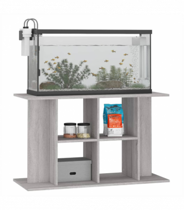 vidaXL Aquarium Stand Grey Sonoma 100x40x60 cm Engineered Wood
