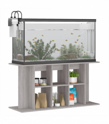 vidaXL Aquarium Stand Grey Sonoma 120x40x60 cm Engineered Wood
