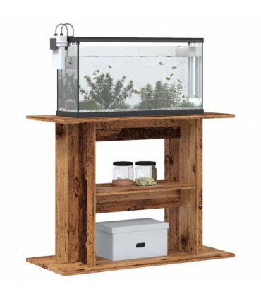 vidaXL Aquarium Stand Old Wood 80x35x60 cm Engineered Wood