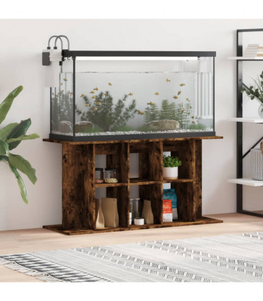 vidaXL Aquarium Stand Smoked Oak 120x40x60 cm Engineered Wood