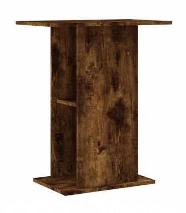 vidaXL Aquarium Stand Smoked Oak 60.5x36x72.5 cm Engineered Wood