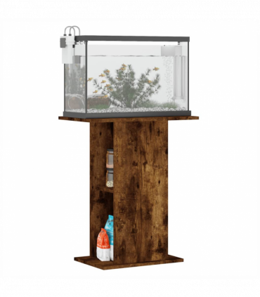 vidaXL Aquarium Stand Smoked Oak 60.5x36x72.5 cm Engineered Wood