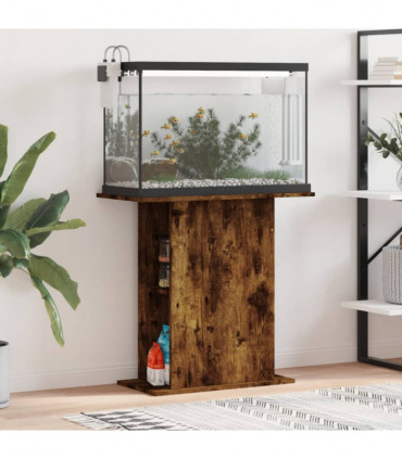 vidaXL Aquarium Stand Smoked Oak 75x36x72.5 cm Engineered Wood