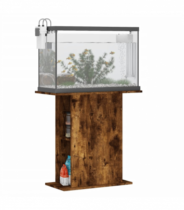 vidaXL Aquarium Stand Smoked Oak 75x36x72.5 cm Engineered Wood