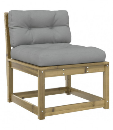 vidaXL Garden Sofas with Cushions 2pcs Impregnated Wood Pine