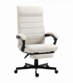 Home Office Chair High-Back Reclining Chair for Bedroom Study Living Room White