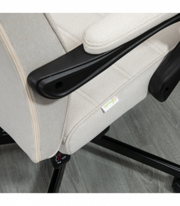 Home Office Chair High-Back Reclining Chair for Bedroom Study Living Room White
