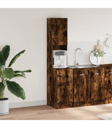 vidaXL Kitchen Cabinet Smoked Oak 35x50x180 cm Engineered Wood