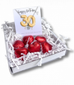 30th Birthday Cubic Zirconia Silver Necklace & Gold Balloons Mini Gift Hamper