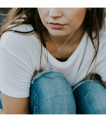 30th Birthday Cubic Zirconia Silver Necklace & Gold Balloons Mini Gift Hamper