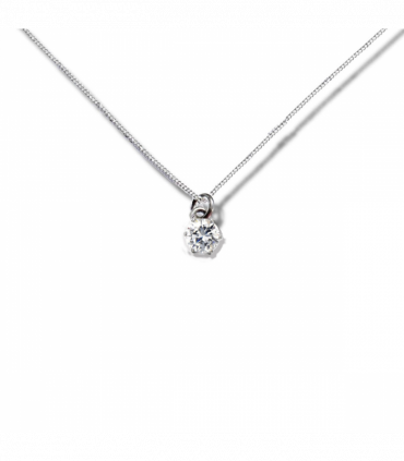 30th Birthday Cubic Zirconia Silver Necklace & Gold Balloons Mini Gift Hamper