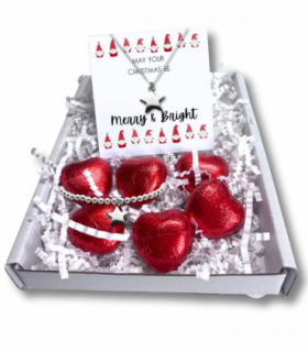 Merry & Bright Christmas Mini Gift Hamper & Silver Star Necklace