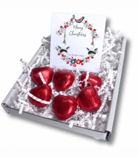 Christmas Star Mini Gift Hamper with Silver Star Earrings