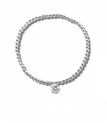 30th Birthday Cubic Zirconia Silver Bracelet & Gold Balloon Hamper