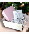 Merry Christmas Gift Hamper - Silver Heart Drop Earrings & Jewellery Box