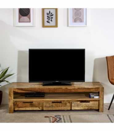 Surrey Solid Wood Large Tvc With 3 Drawers