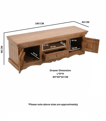 Artwork Mango Wood Tv Cabinet
