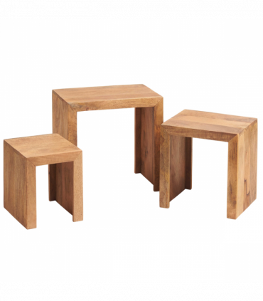 Toko Light Mango Nest Of 3 Tables