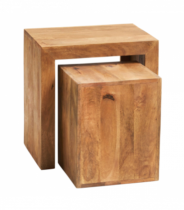 Toko Light Mango Cubed Nest Of 2 Tables