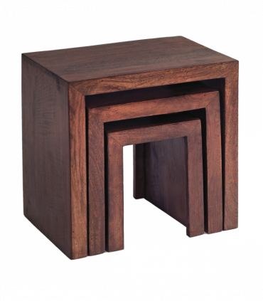 Toko Dark Mango Nest Of 3 Tables