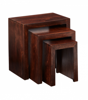 Toko Dark Mango Nest Of 3 Tables
