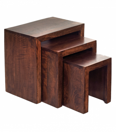 Toko Dark Mango Nest Of 3 Tables