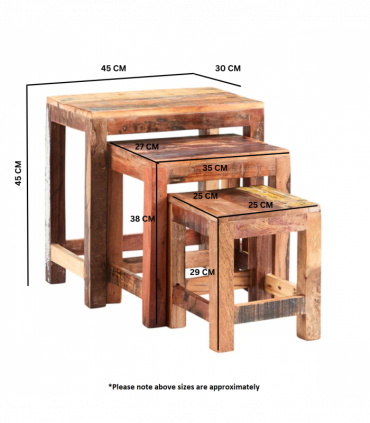 Coastal  Nest Of 3 Tables