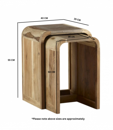 Aspen Nest Of 2 Tables Wooden